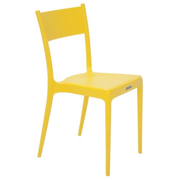 Cadeira Plastica Monobloco Diana Amarela - Tramontina