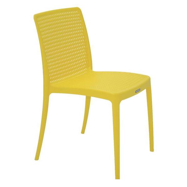 Cadeira Plastica Monobloco Isabelle Amarela - Tramontina