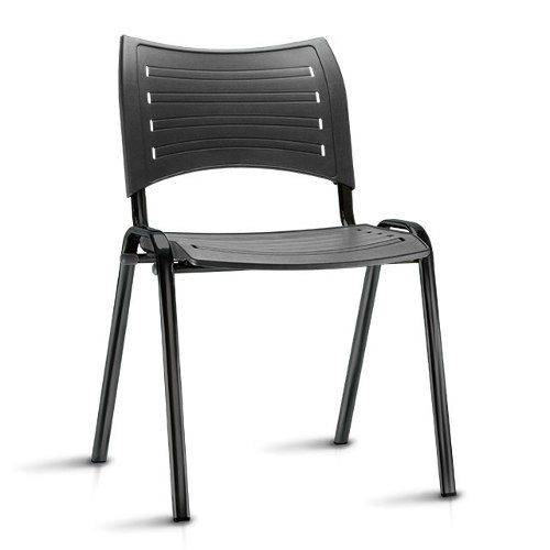 Cadeira Plastica Plus Preto (Kit 5 Peças)
