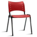 Cadeira Plástica Plus Vermelho (kit 2 Peças)
