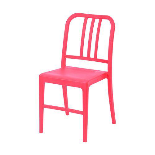 Cadeira Plástica Sem Braço 1138 PP OR Design Vermelho