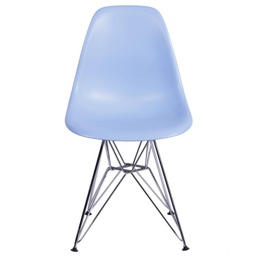 Cadeira Polipropileno Base em Metal OR Design Azul Claro
