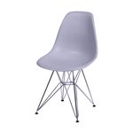 Cadeira Polipropileno Base em Metal OR Design Cinza