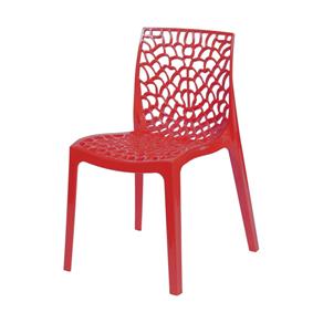 Cadeira Polipropileno Vazado Gruvyer OR Design Vermelho - Vermelho