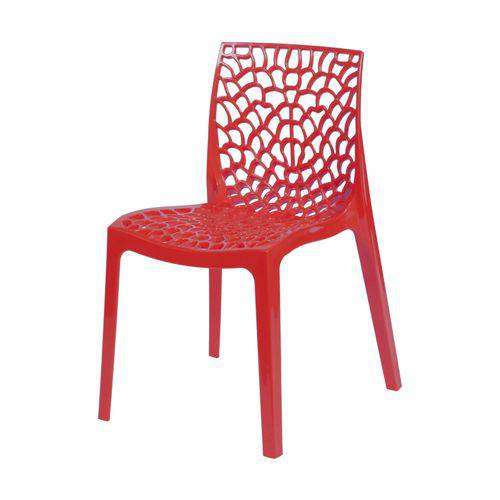 Cadeira Polipropileno Vazado Gruvyer OR Design Vermelho