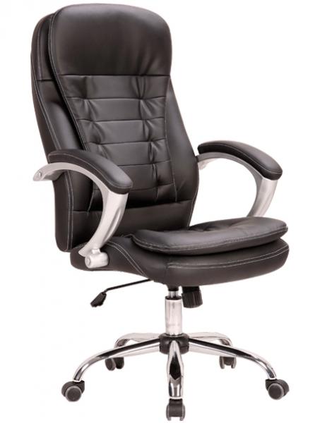 Cadeira Poltona Presidente Giratória Confortável Ergonômica com Relax e Ajuste de Altura para Escritório em Couro PU Conforsit-3803