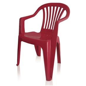 Cadeira Poltrona de Plástico Vila Boa Vista Vinho Antares