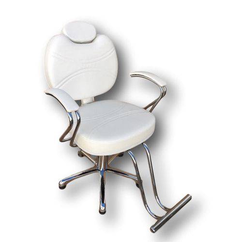 Cadeira Poltrona para Cabeleireiro Luana Lx Fixa Branco