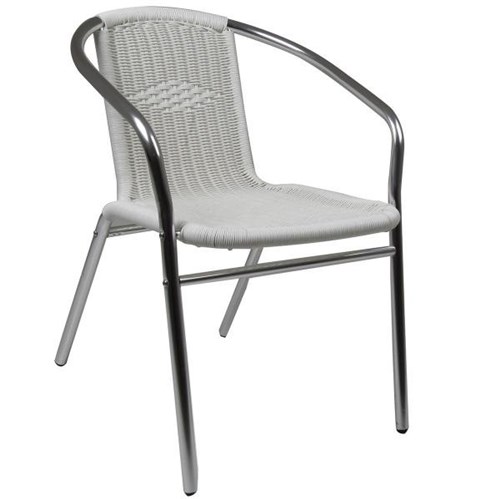 Cadeira Poltrona Rattan para Jardim em Aluminio Mor
