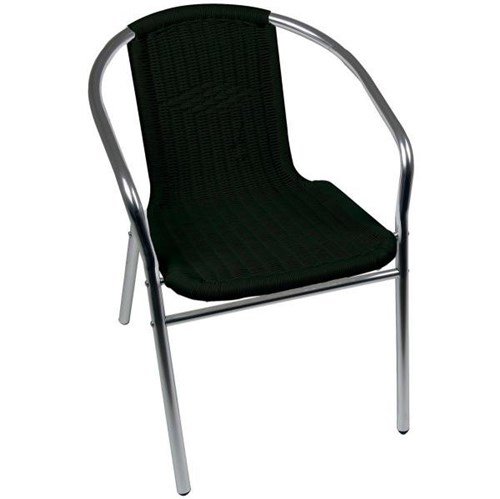 Cadeira Poltrona Rattan para Jardim em Aluminio Mor