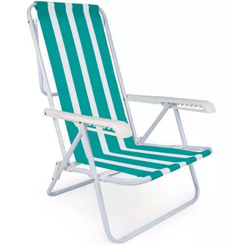 Cadeira Praia Reclinável 8 Posições Mor 002005 - Sortidos