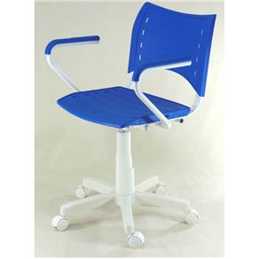 Cadeira Prisma Collor Giratória C/ Braço Azul
