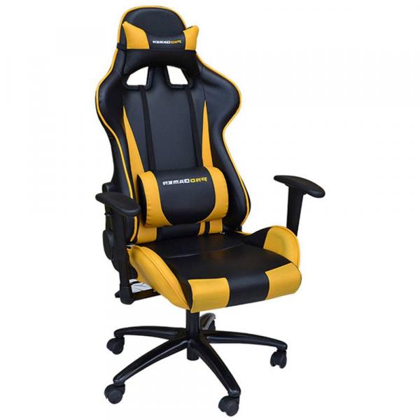 Cadeira Pro Gamer V2 Preto e Amarelo - Rivatti