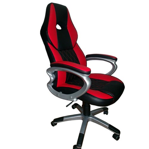 Cadeira Racing / Gamer Giratória Para Escritório Preta E Vermelha - Lms-By-8-117