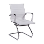 Cadeira Recepção Esteirinha Fixa Office Branco - Elegancy Or Design