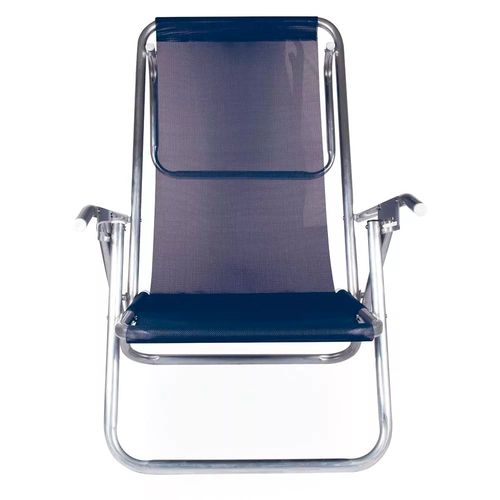 Cadeira Reclinável Azul 5 Posições Mor Alumínio