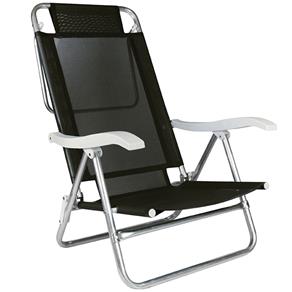 Cadeira Reclinável Sol de Verão Preta 2155 - Mor