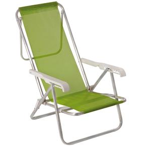 Cadeira Reclinável Tela Sannet em Alumínio com 8 Posições Mor - Verde