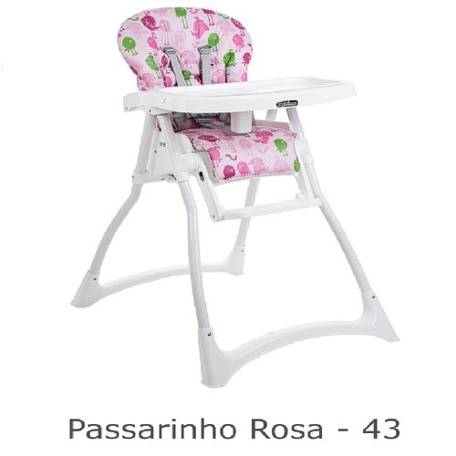 Cadeira Refeição Burigoto Merenda Passarinho Rosa