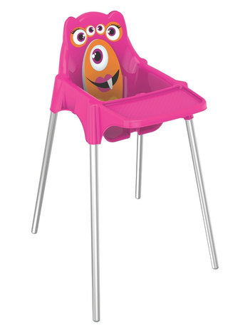 Cadeira Refeição Monster Alta Rosa Infantil - Tramontina