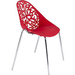 Cadeira Regna Polipropileno Vermelha - Betili