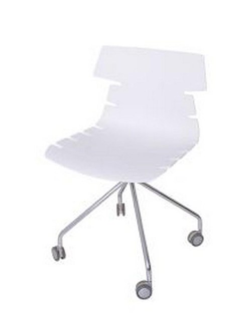 Cadeira Ripe com Rodizio Branco