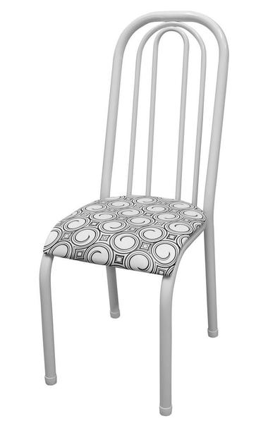 Cadeira Roma Alta Preto e Branco - Açomix