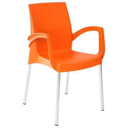 Cadeira Roma Confort Plastico Polipropileno Laranja
