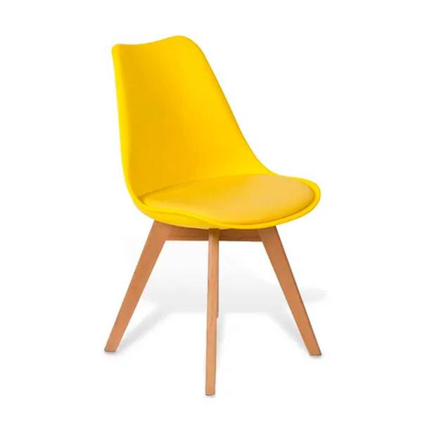 Cadeira Saarinen Design Base Madeira Amarela - Futura Design
