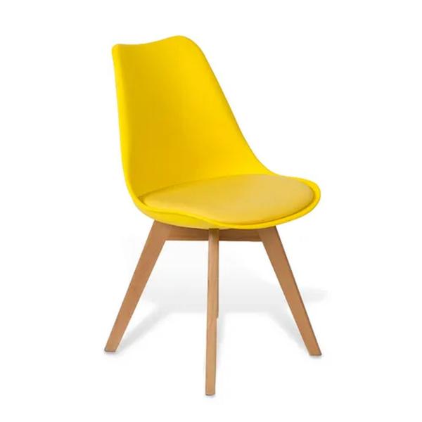 Cadeira Saarinen Design Base Madeira Amarela - Futura Design