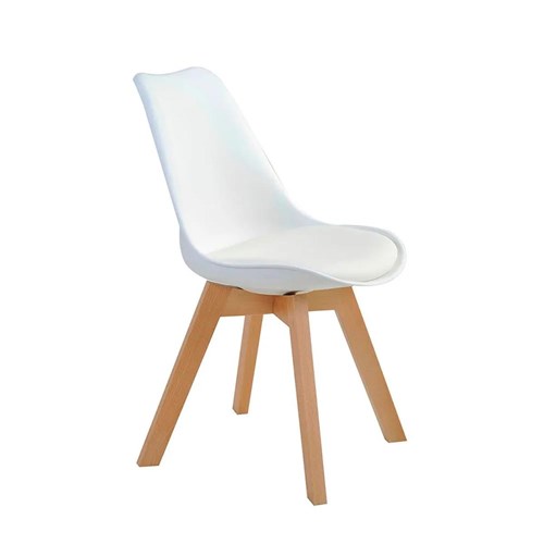 Cadeira Saarinen Design Base Madeira Branca