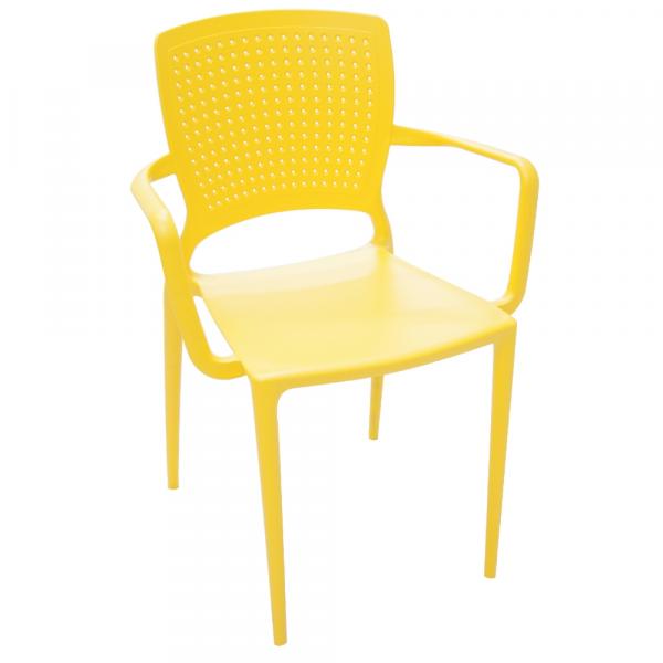 Cadeira Safira com Braço Amarelo 92049000 Tramontina