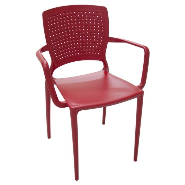 Cadeira Safira com Braço Vermelho 92049040 Tramontina