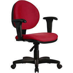 Cadeira Secretária 204 Giratória Preta e Vermelho - Recostare