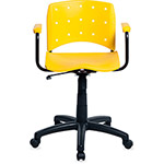 Cadeira Secretária Colordesign Nylon Amarela - Designflex