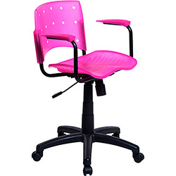 Cadeira Secretária Colordesign Nylon Rosa - Designflex