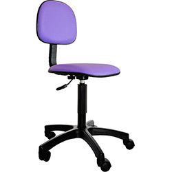 Cadeira Secretária EG1001B Giratória a Gás Lilás - Designflex
