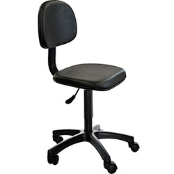 Cadeira Secretária EG1001B Giratória a Gás Preto - Designflex