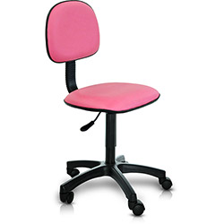 Cadeira Secretária EG1001B Giratória a Gás Rosa - Designflex