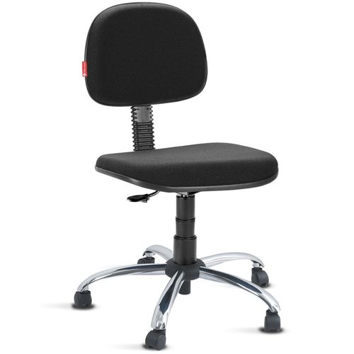 Cadeira Secretária Giratória Tecido Premium Preto Cb06