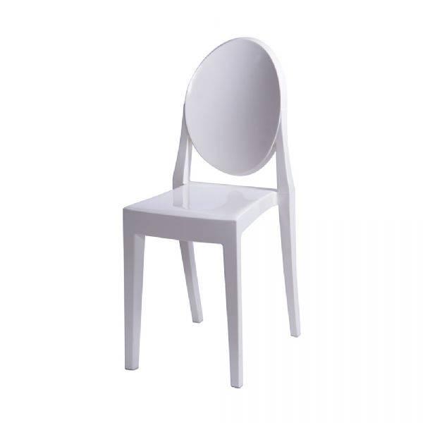 Cadeira Sem Braço Or Design Sofia Invisible Branco