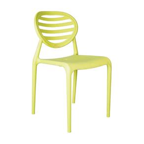 Cadeira Sem Braço Stripe Polipropileno I`M IN - Amarelo Claro