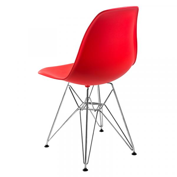 Cadeira Side PP Vermelha com Base em Inox - By Haus