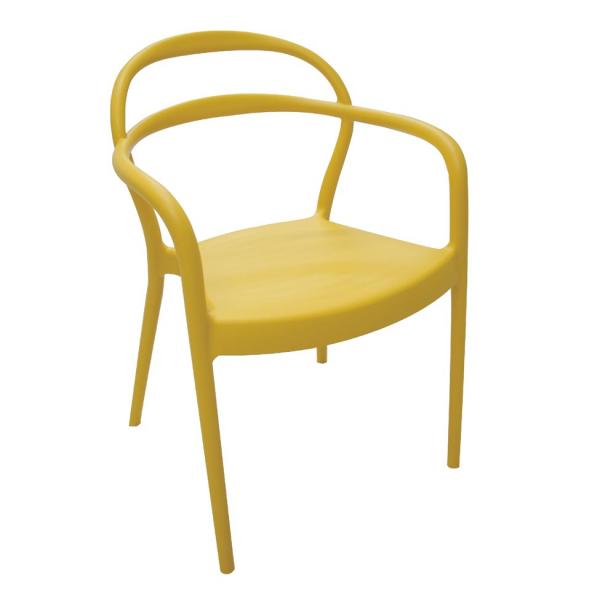 Cadeira Sissi com Braços Amarelo - Tramontina