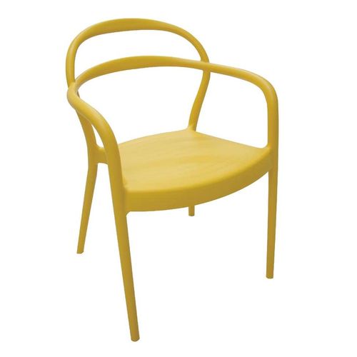 Cadeira Sissi com Braços Amarelo