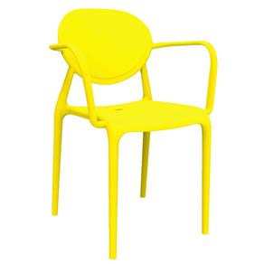 Cadeira Slick com Braço Amarelo - Amarelo