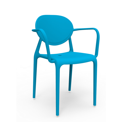 Cadeira Slick com Braço Azul