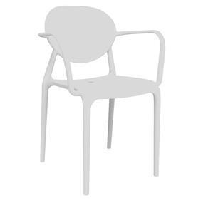 Cadeira Slick com Braço Branco - Branco