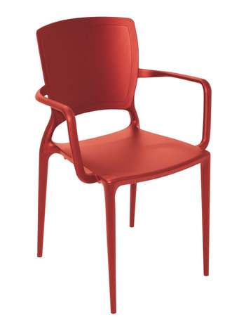 Cadeira Sofia com Braço Vermelho - Tramontina