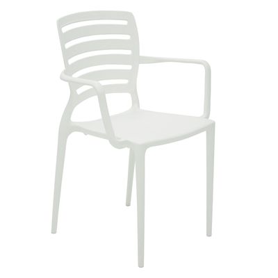 Cadeira Sofia com Braços Encosto Horizontal Branca Tramontina 92036010